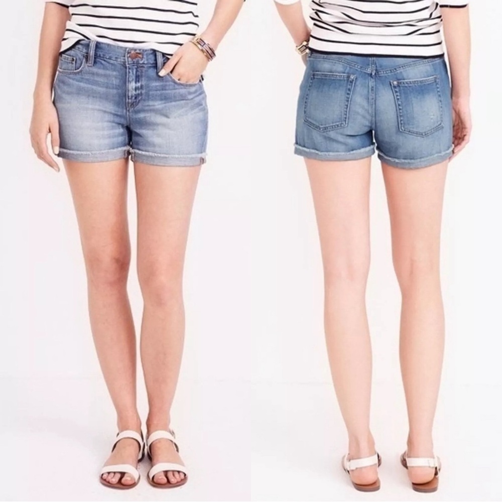 J. Crew Cuffed Denim Shorts in Liza Wash | Size 27